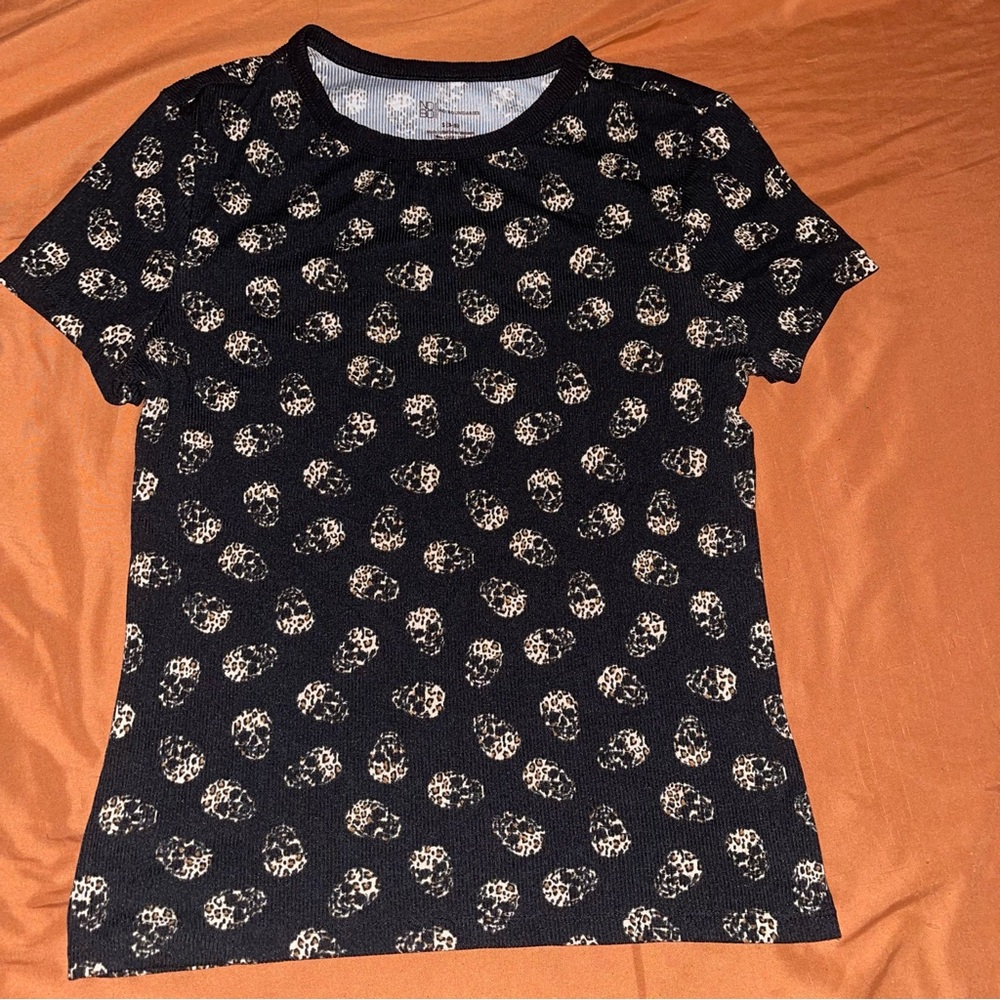 No Boundaries Black and Tan Leopard Print Top